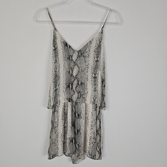 Lavender Brown Animal Print Playsuit XS - Picture 3 of 13